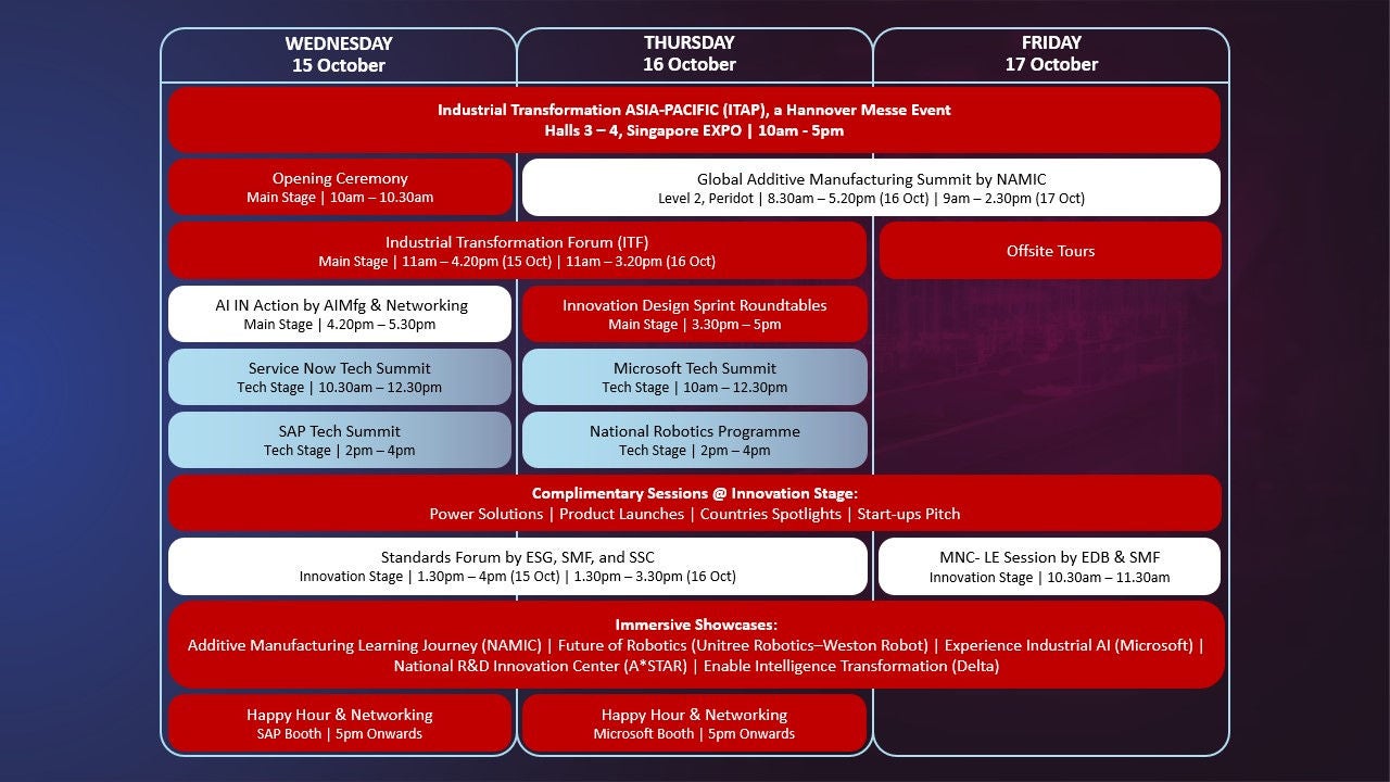 Programme Overview for ITAP 2025